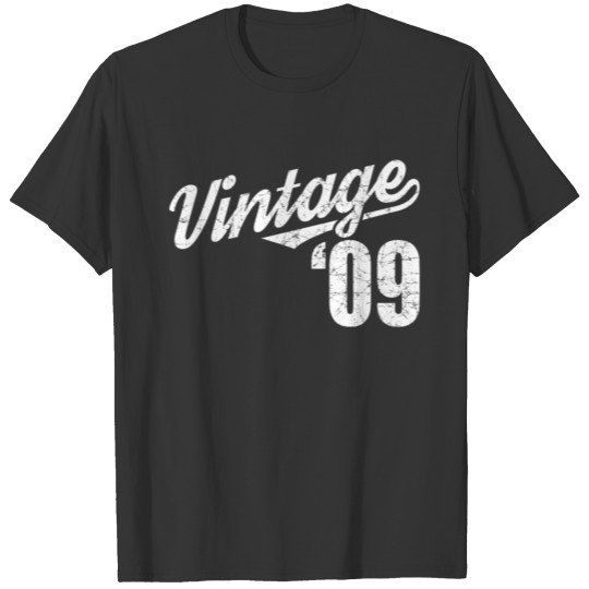 2009 Vintage born in Retro age Birthday gift idea T-shirt