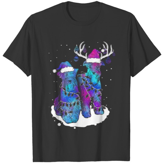 Happy Holidays T Shirts, Schnauzer Christmas T Shirts,