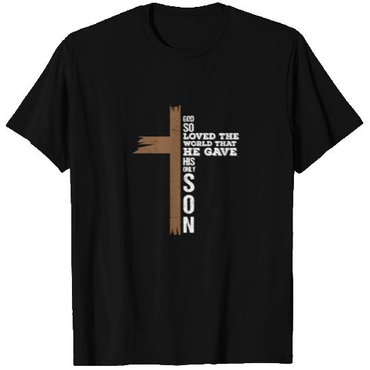 John 3 16 Christian Cross Bible T Shirts