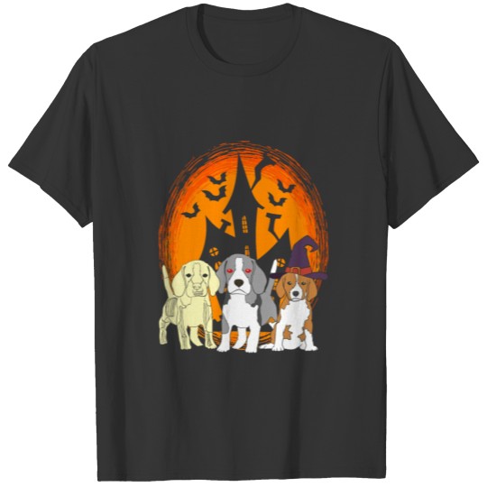 Spooky Beagle Skeleton Zombie Dog Lover Halloween T Shirts