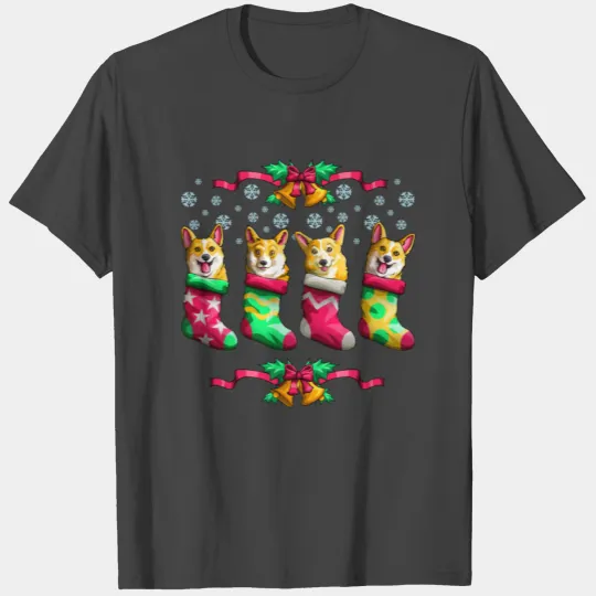 Corgi Christmas Stocking Funny Welsh Dog Socks T Shirts