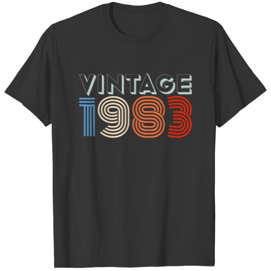 1983 Vintage born in Retro age Birthday gift idea T-shirt