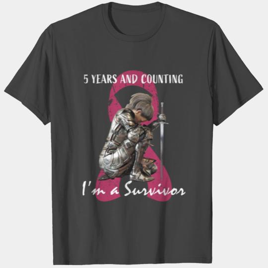 5 Year Breast Cancer Survivor Gifts Women Pink Can T Shirts