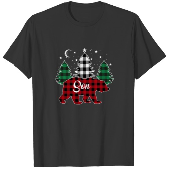 Son Bear Buffalo Red Plaid Family Pajama Christmas T Shirts