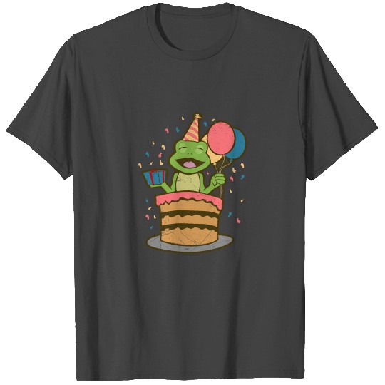 Cute Animals Party Frog Happy Birthday Gift Idea T Shirts