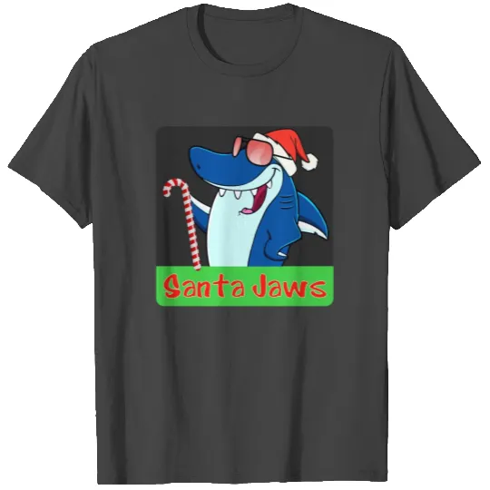 Santa Jaws Shark Merry Christmas Shark Christmas T Shirts