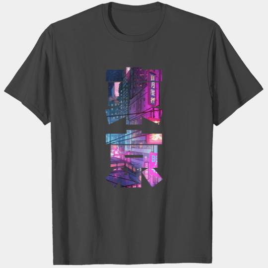 Cyberpunk City Tokyo Kanji Japanese Gift Cyber Jap T Shirts