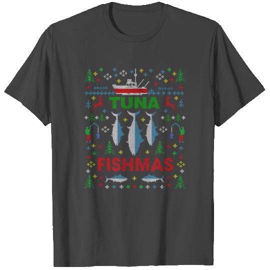 Funny Tuna Fishing Ugly Christmas Sweater Party Sh T Shirts