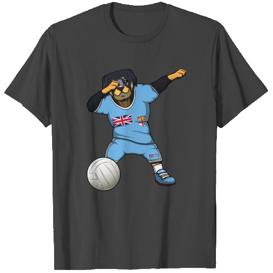 Dabbing Rottweiler Fiji Jersey Fijian Volleyball T Shirts