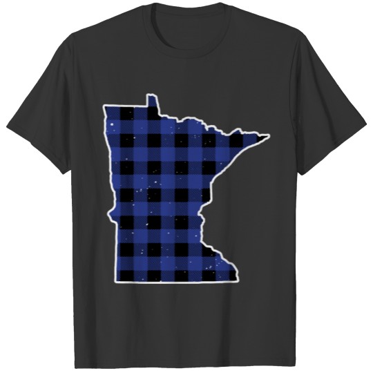 Blue Buffalo Plaid Minnesota T Shirts