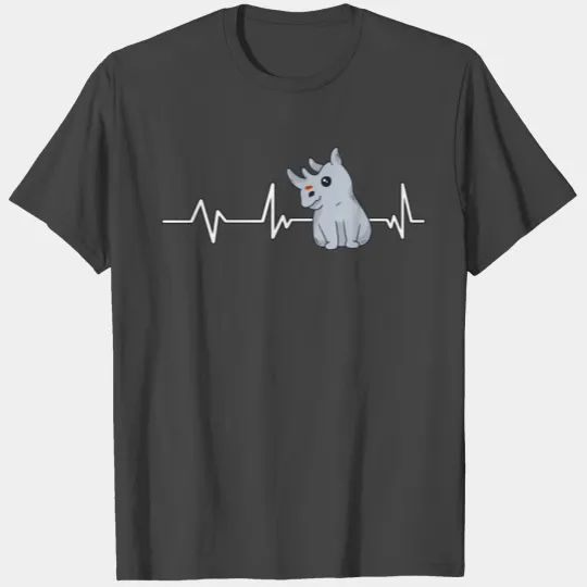 Rhinoceros Heartbeat Rhino Gift Rhino T Shirts