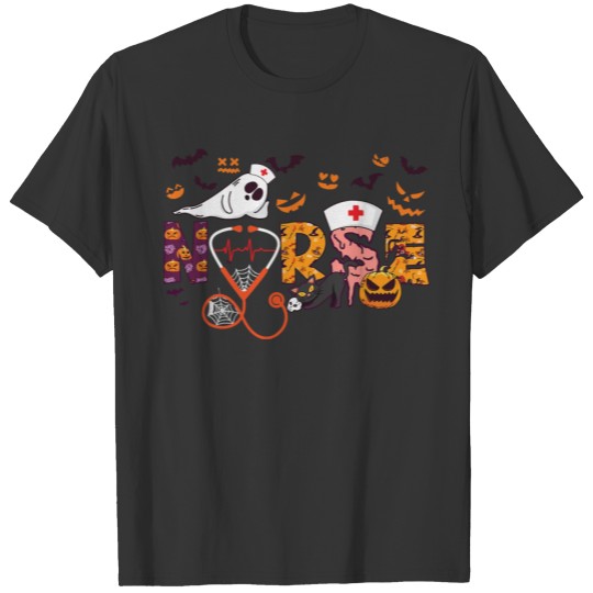 Halloween Nurse Nursing Health Worker Halloween T-shirt