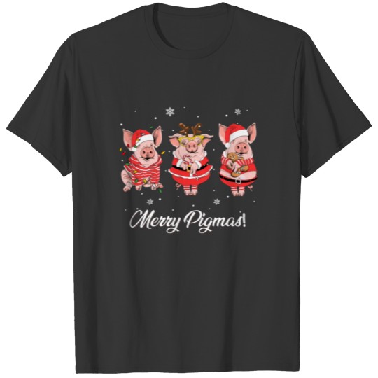 Merry Pigmas Funny Christmas Pig Lover Farmer Gift T Shirts