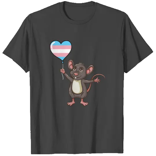 Mouse Heart Balloon Transgender Pride T Shirts