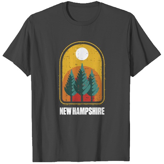 New Hampshire Vintage Sunset Outdoors Hiking Souve T Shirts