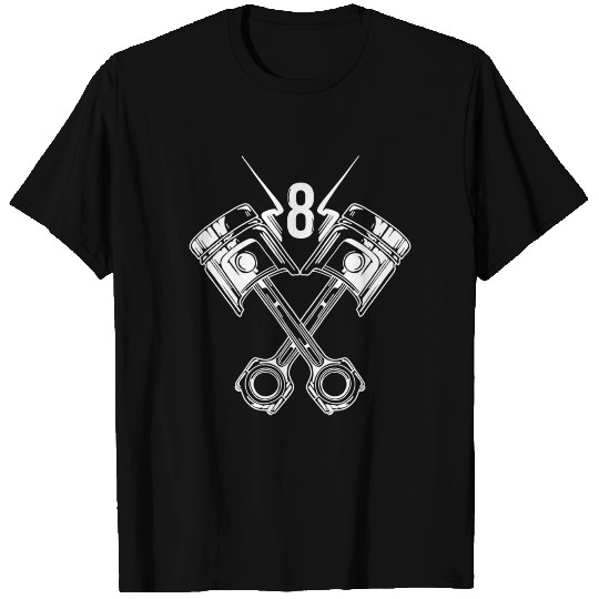 V8 Motor Logo, muscle car T Shirts