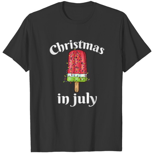 Ice cream Christmas Tree Summer Christmas In July T Shirts