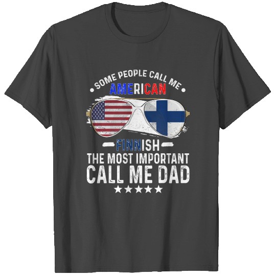Finnish American Dad Fathers Day Papa Finland T Shirts