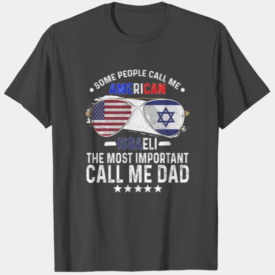 Israeli American Dad Fathers Day Papa Israel T Shirts