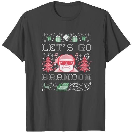 Lets Go Brandon Funny Joe Biden Chant Ugly Christm T Shirts