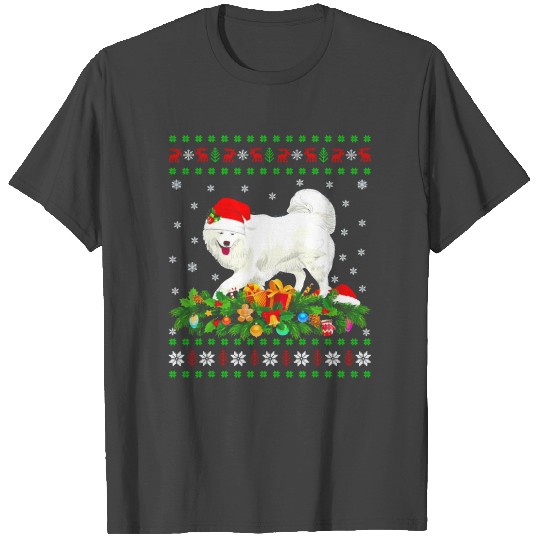 Family Matching Xmas Lighting Ugly Samoyed T Shirts
