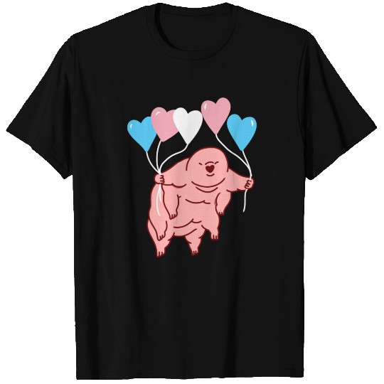 Tardigrade Heart Balloon Trans Pride T Shirts