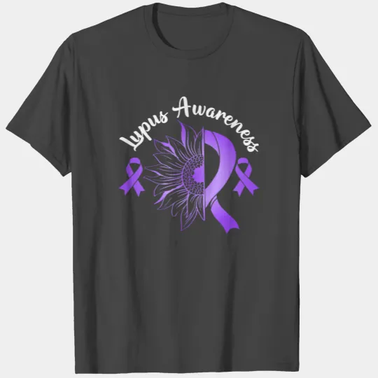 Lupus Awareness Purple Ribbon Autoimmune Disease T Shirts