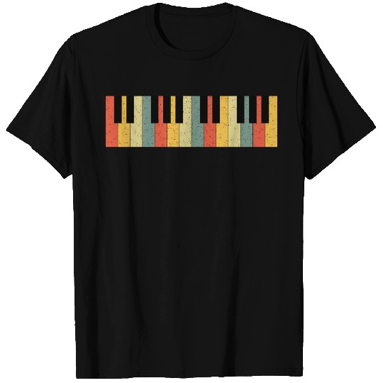 Keys Piano Keyboard Vintage Retro T Shirts