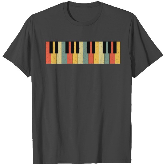 Keys Piano Keyboard Vintage Retro T Shirts