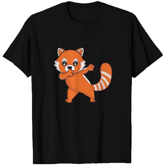 Dabbing Red Panda Cherry Blossoms Bamboo T Shirts