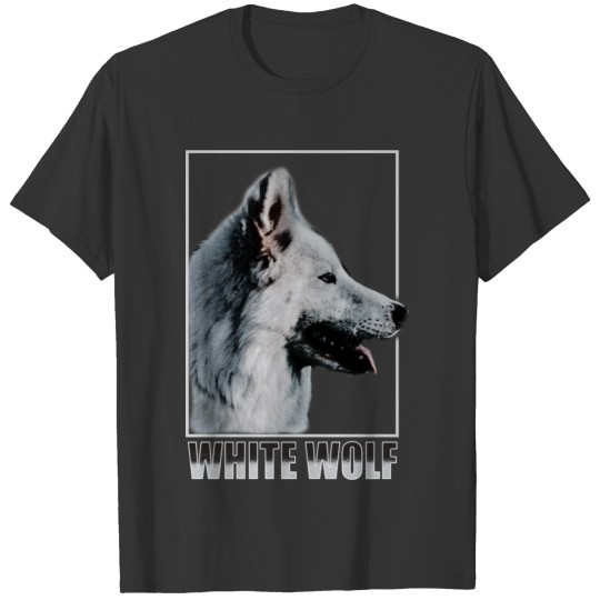 White Wolf Head Into the Wild Wildlife Howl T Shirts