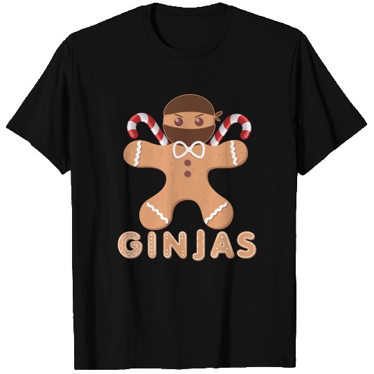 Ginger bread Ginjas Ginger Ninja Christmas Cookie T Shirts
