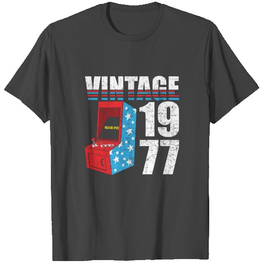 1977 Vintage born in Retro age Birthday gift idea T Shirts