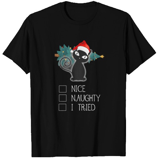 Cat Christmas Funny T Shirts