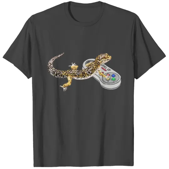 Leopard Gecko Playing Video Game T Shirts