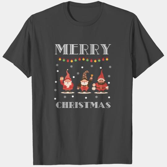 Gnomes Garden Santa Christmas Day T Shirts