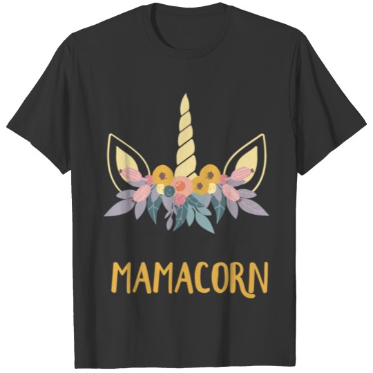 Unicorn Mom Mamacorn Costume For Women Adult Birth T-shirt