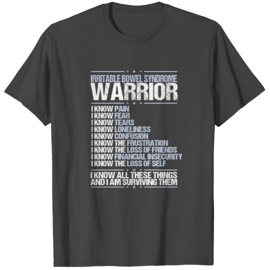 Irritable Syndrome Awareness Periwinkle Ribbon T Shirts