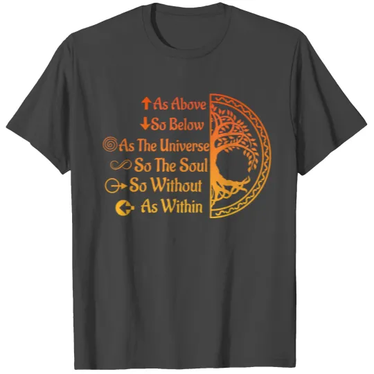 As Above so Below Celtic Tree of Life T Shirts