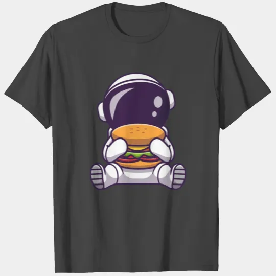 Cute astronaut eating burger king T Shirts