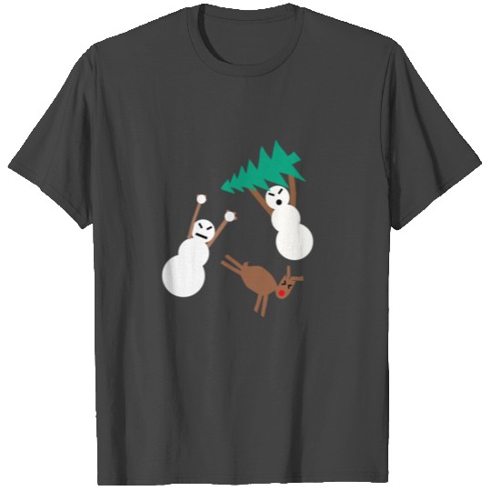 Angry Snowman Funny Christmas T Shirts
