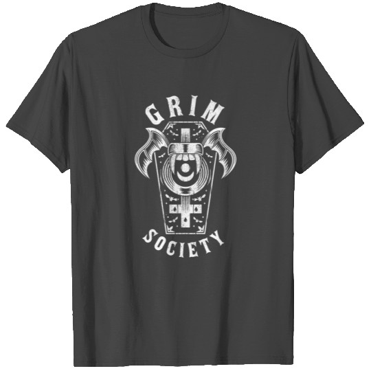 Halloween Grim Society Coffin Casket Halloween T Shirts