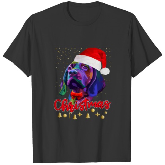 Christmas Pointer Dog Pop Art Christmas Pajama Ide T Shirts
