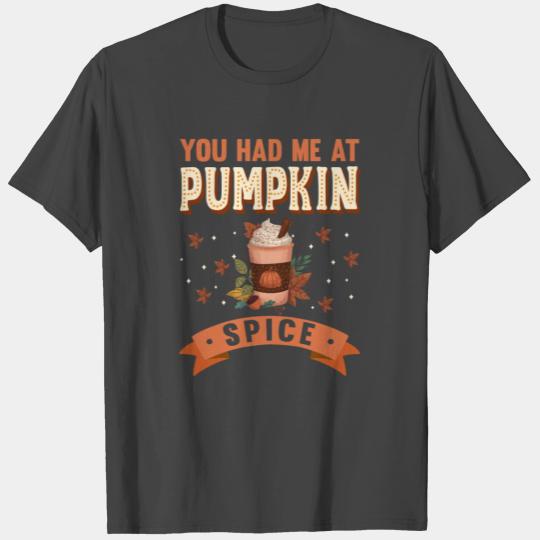 Pumpkin Spice Funny Halloween Pie Coffee Latte T Shirts