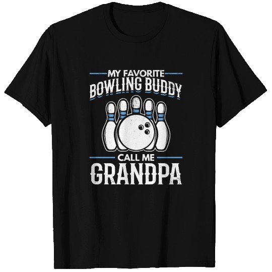 bowling Grandpa skittles bowling grandpa bowler T Shirts