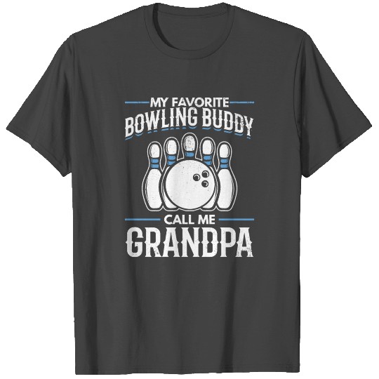 bowling Grandpa skittles bowling grandpa bowler T Shirts