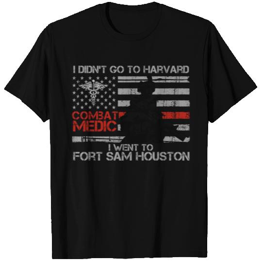 Army Combat Medic DOC Veteran American Flag T Shirts
