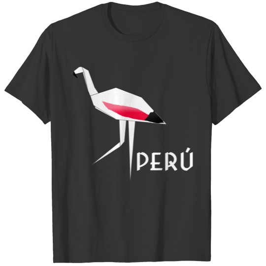 Andean Flamingo. Origami animal. Peru gift T-shirt