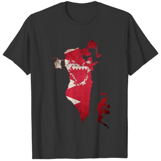 Bahrain Flag Map T-shirt