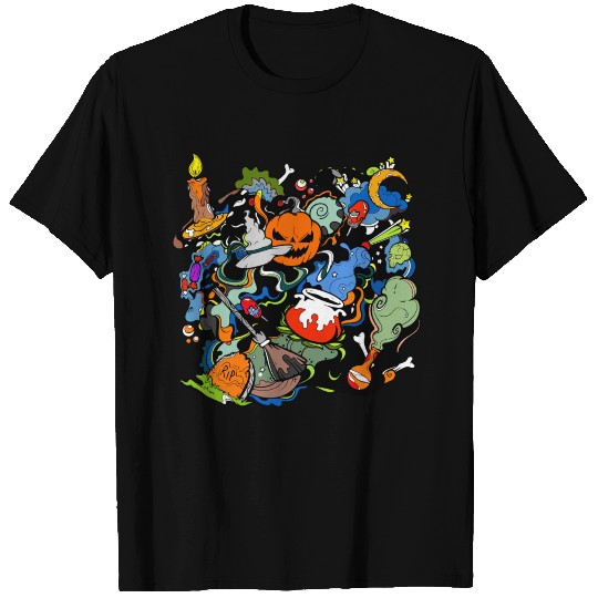 graveyard halloween T Shirts